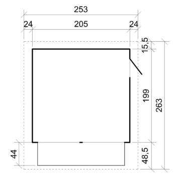 Taraba din lemn 263 x 253 cm TIMBELA M149 - Img 6