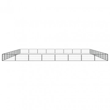Țarc câini 36 panouri negru 100x50 cm oțel vopsit electrostatic - Img 4