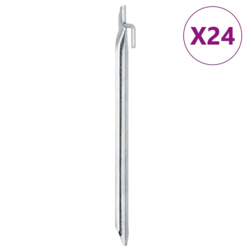 Țăruși de cort 24 buc. formă V 29,5 cm Ø20 mm oțel galvanizat - Img 1