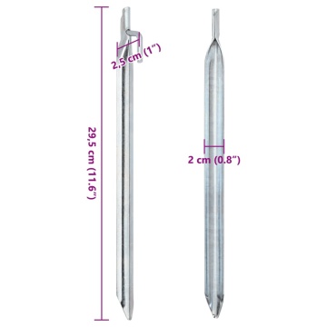 Țăruși de cort 24 buc. formă V 29,5 cm Ø20 mm oțel galvanizat - Img 5