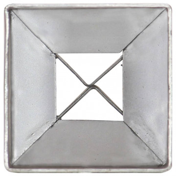 Țăruși de sol, 2 buc., argintiu, 7x7x75 cm, oțel galvanizat - Img 6