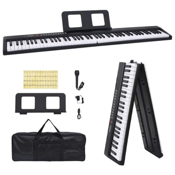 Tastatură electrică pian cu 88 taste cu suport muzică pliabilă - Img 1