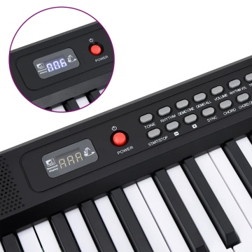 Tastatură electrică pian cu 88 taste cu suport muzică pliabilă - Img 7