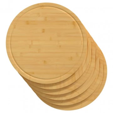 Tocătoare, 6 buc., Ø30x1,5 cm, bambus - Img 2