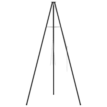 Tripod pentru gătit la foc de tabără de 190 cm înălțime din oțel - Img 3
