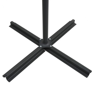 Umbrelă consolă cu LED, stâlp din oțel albastru azur 250x250 cm - Img 7