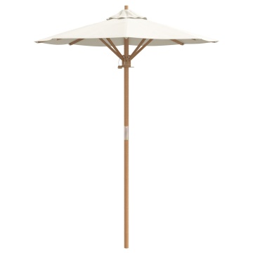 Umbrela de Grădină Alb Crem 150x210 cm din Bambus - Img 4