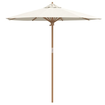 Umbrelă de grădină Crem Alb 217x230 cm din Bambus - Img 2
