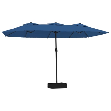 Umbrelă de grădină cu două capete, albastru azuriu, 449x245 cm - Img 2