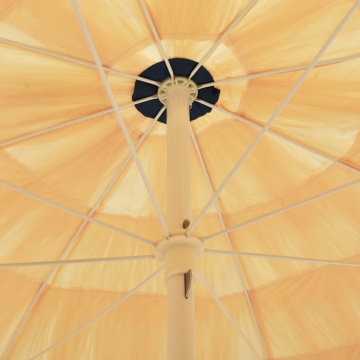 Umbrelă de plajă, natural, 240 cm, stil hawaiian - Img 4