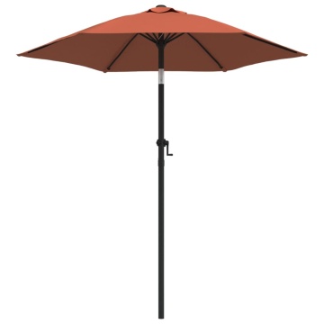 Umbrelă de soare, cărămiziu, 200 x 224 cm, aluminiu - Img 2
