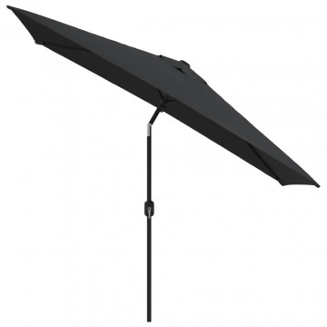Umbrelă de soare cu stâlp metalic, negru, 300 x 200 cm - Img 3