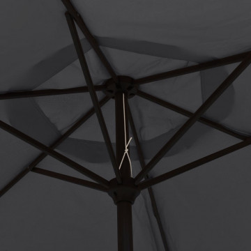 Umbrelă de soare de exterior cu stâlp metalic, negru, 300 cm - Img 8