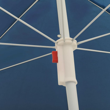 Umbrelă de soare de exterior, stâlp din oțel, albastru, 180 cm - Img 3