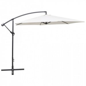 Umbrelă de soare suspendată, 3 m Alb nisipiu - Img 1