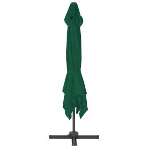 Umbrelă în consolă cu stâlp din aluminiu, verde, 300x300 cm - Img 7