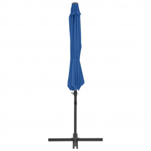 Umbrelă în consolă cu stâlp din oțel, albastru azuriu, 300 cm - Img 8