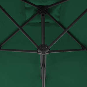 Umbrelă soare de exterior cu stâlp din oțel, verde, 300 cm - Img 2