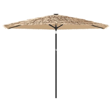 Umbrelă soare de grădină cu stâlp din oțel, maro 288x288x225 cm - Img 4