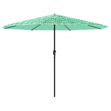 Umbrelă soare de grădină cu stâlp din oțel verde 324x324x247 cm - Img 2