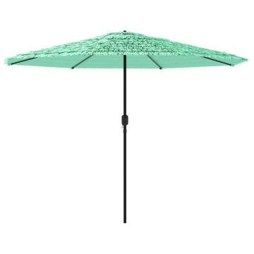 Umbrelă soare de grădină cu stâlp din oțel verde 324x324x247 cm - Img 8