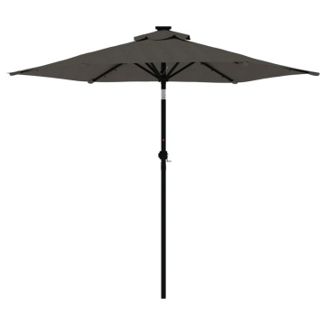 Umbrelă soare de grădină stâlp din oțel antracit 225x225x212 cm - Img 4