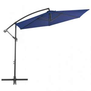 Umbrelă suspendată cu stâlp din aluminiu, albastru, 300 cm - Img 2