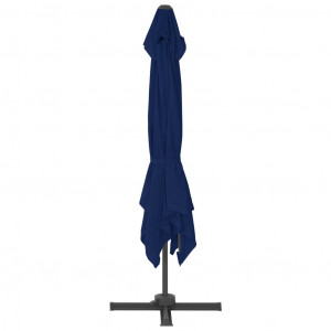 Umbrelă suspendată cu stâlp din aluminiu albastru azuriu 3x3 m - Img 5