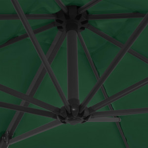 Umbrelă suspendată cu stâlp din oțel, verde, 250 x 250 cm - Img 2