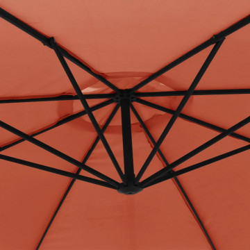 Umbrelă suspendată, stâlp din aluminiu, 350 cm, teracota - Img 6