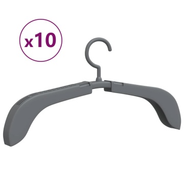 Umerașe pentru haine extensibile, 10 buc., gri - Img 2