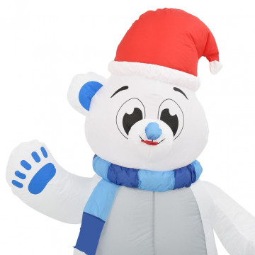 Urs polar gonflabil de Crăciun cu LED, 2,4 m, interior/exterior - Img 7