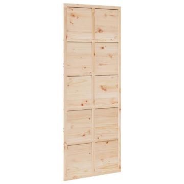 Ușă de hambar, 80x208 cm, lemn masiv de pin - Img 5