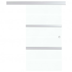 Ușă glisantă, argintiu,102,5 x 205 cm, sticlă ESG și aluminiu - Img 4