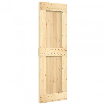 Ușă glisantă cu set de feronerie 70x210 cm, lemn masiv de pin - Img 3