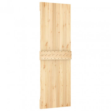 Ușă glisantă cu set de feronerie 70x210 cm, lemn masiv de pin - Img 8