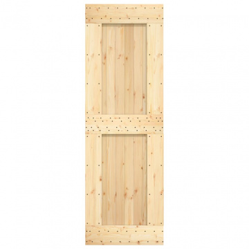 Ușă glisantă cu set de feronerie 70x210 cm, lemn masiv de pin - Img 4