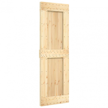 Ușă glisantă cu set de feronerie 70x210 cm, lemn masiv de pin - Img 3