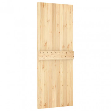 Ușă glisantă cu set de feronerie 80x210 cm, lemn masiv de pin - Img 8