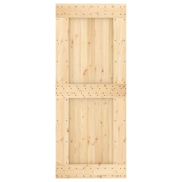 Ușă glisantă cu set de feronerie 85x210 cm, lemn masiv de pin - Img 4