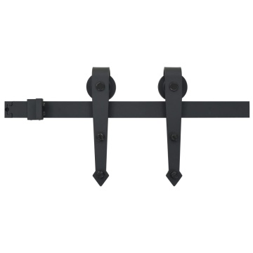 Ușă glisantă cu set de feronerie 85x210 cm, lemn masiv de pin - Img 7