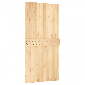 Ușă glisantă cu set feronerie, 100x210 cm, lemn masiv de pin - Img 8