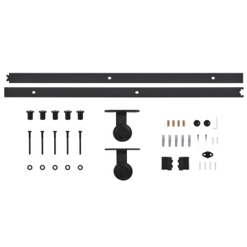 Ușă glisantă cu set feronerie, 90x205 cm, sticlă ESG/aluminiu - Img 7