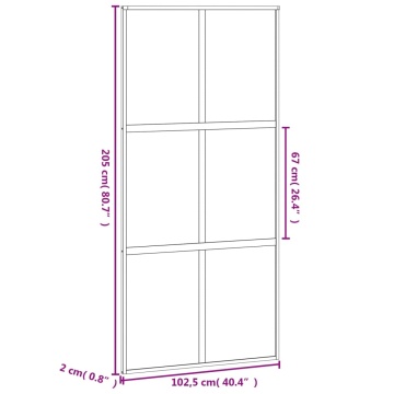 Ușă glisantă, negru, 102,5x205 cm, sticlă securizată/aluminiu - Img 7