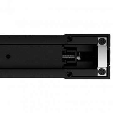Ușă glisantă, negru, 76x205 cm, aluminiu și sticlă ESG - Img 4