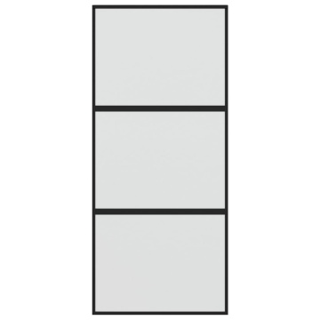 Ușă glisantă, negru, 90x205 cm, sticlă securizată și aluminiu - Img 4