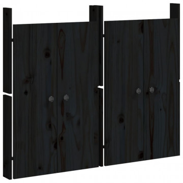 Uși de bucătărie de exterior 2 buc., negru, 50x9x82 cm - Img 2