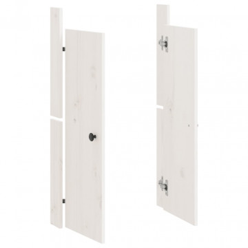 Uși de bucătărie de exterior, alb, 50x9x82cm, lemn masiv de pin - Img 3