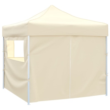 41464 Cream Foldable Tent 3 x 3 m with 4 Walls - Img 3