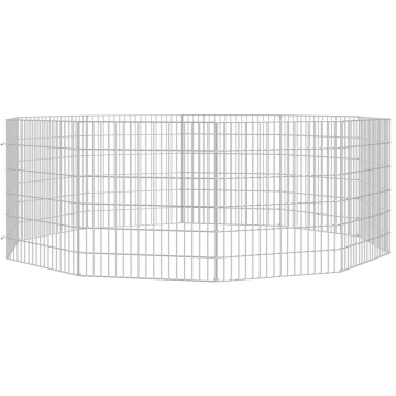 Adăpost pentru animale cu 10 panouri, 54x60 cm, fier galvanizat - Img 3
